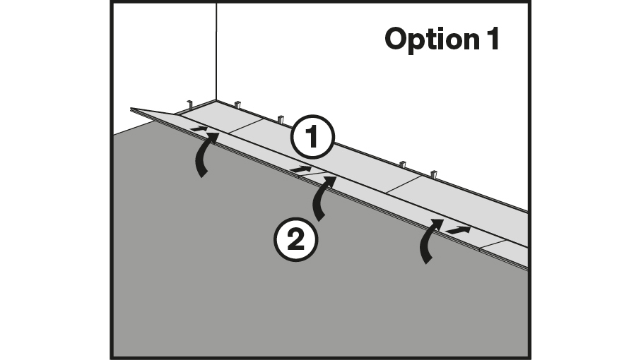 Längsseitiges Einwinkeln der ganzen Dielenreihe in die vorherige Reihe Längsseitiges Einwinkeln der ganzen Dielenreihe in die vorherige Reihe